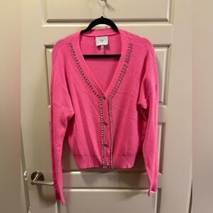Pink Cardigan with Embellishments